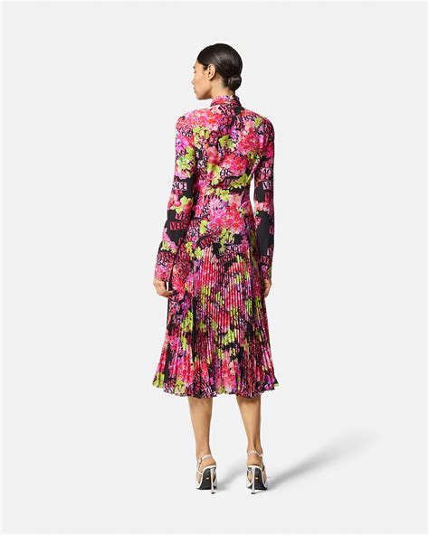 Logo Orchid Midi Shirt Dress 